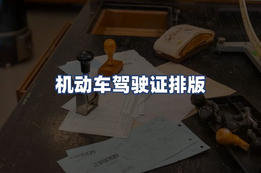 机动车驾驶证排版